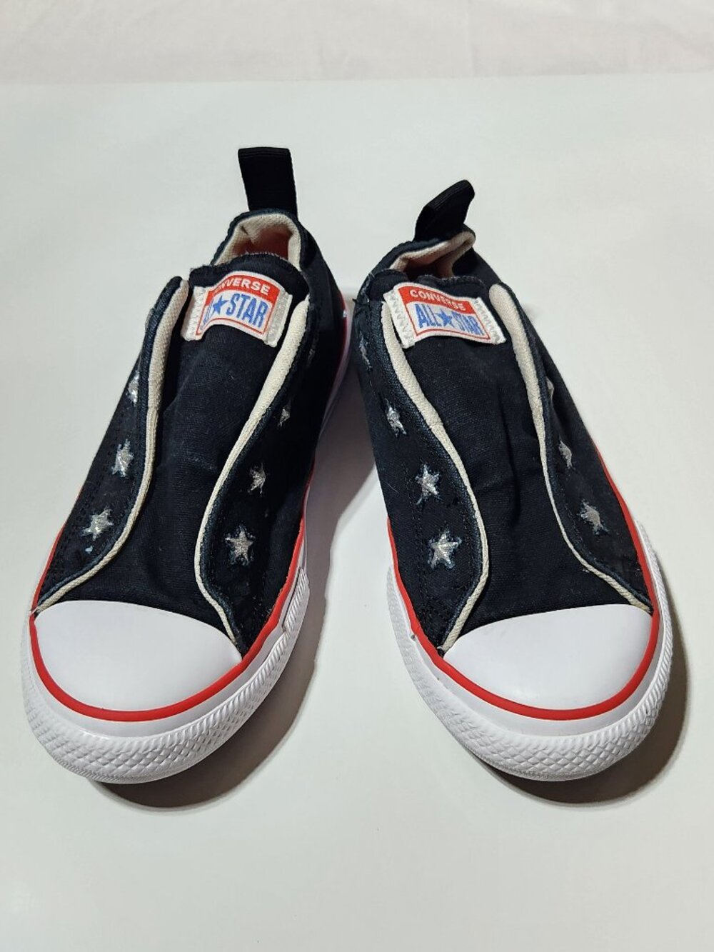 Converse Girls’ Stars & Stripes Slip‑On Sneakers | Size 2